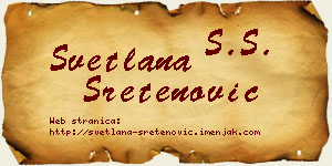 Svetlana Sretenović vizit kartica